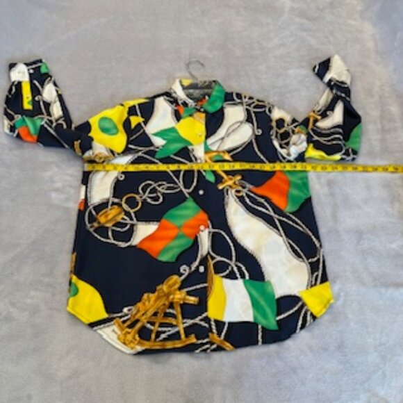 Rare Vintage Lauren Ralph Lauren 90's 100% Silk Shirt Blouse Button Down 10 - Picture 7 of 15